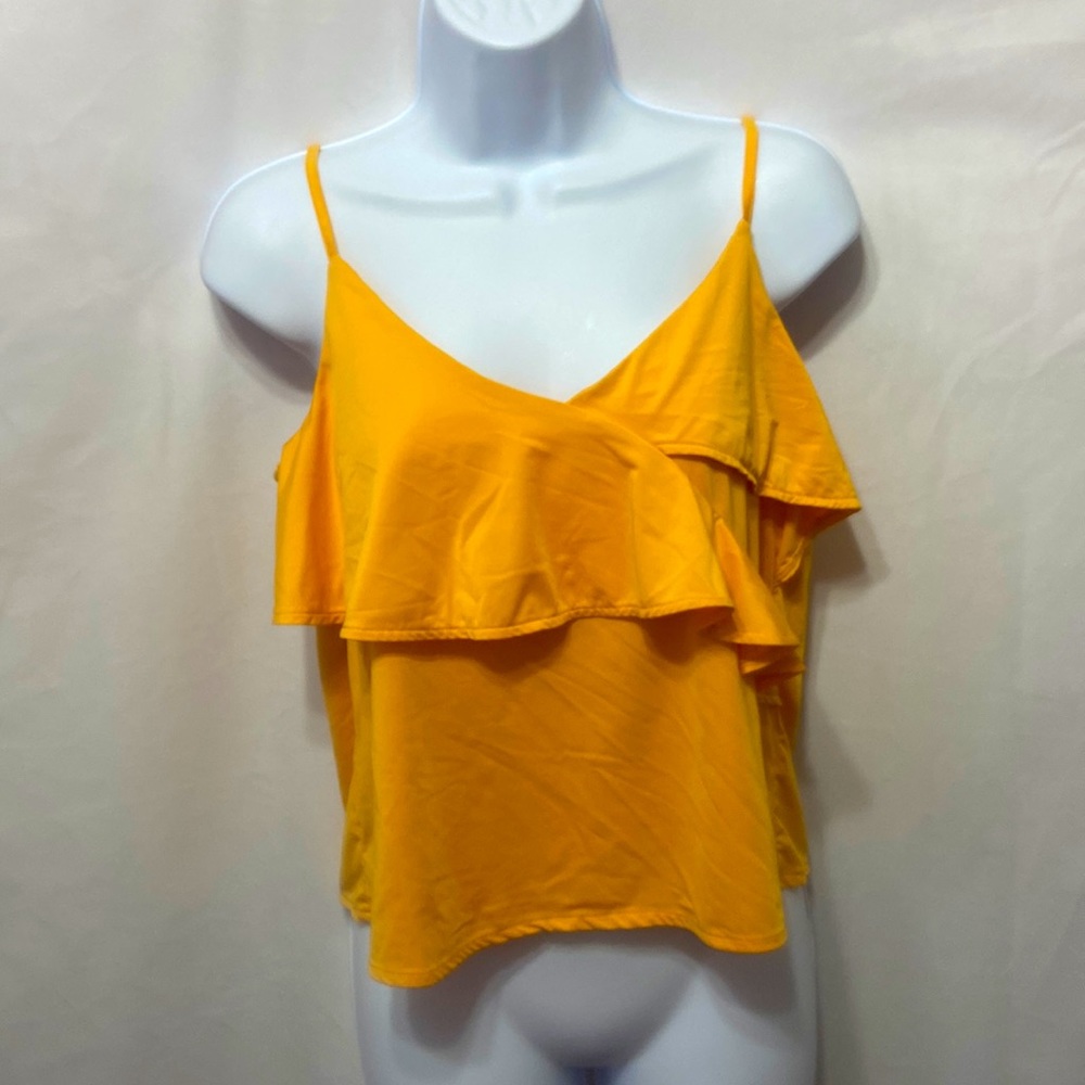 H & M dk. Yellow or orange silky tank top